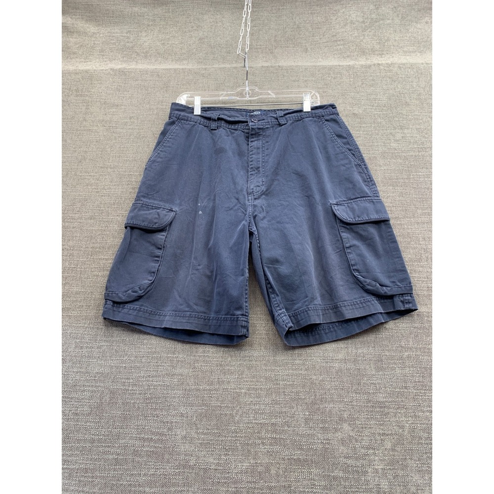 Polo Ralph Lauren Cargo Shorts Mens 31 Navy Blue Cotton Logo High Rise Hiking